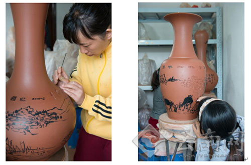 Handicraft pottery art