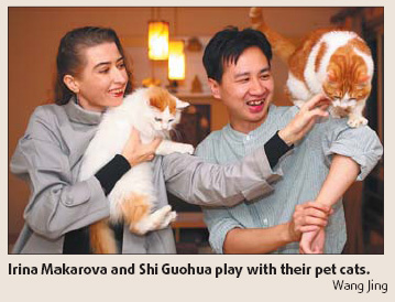 Irina's and Shi's purr-fect match