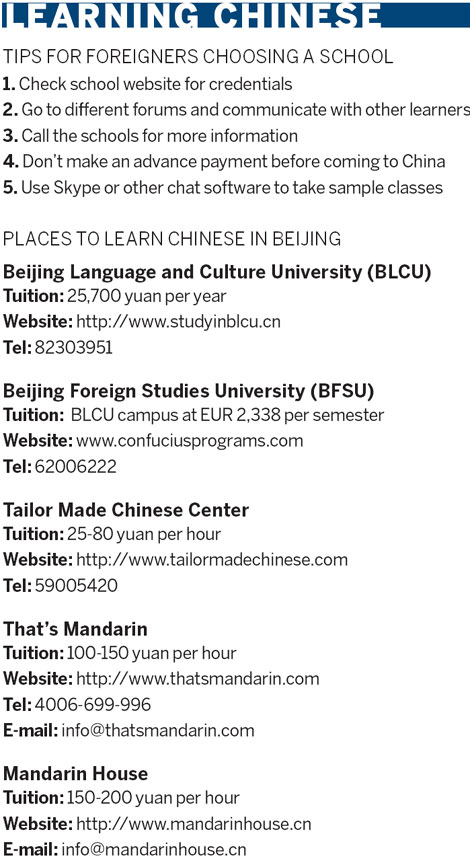 How to find Chinese language schools