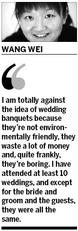 Old-fashioned weddings waste time and money