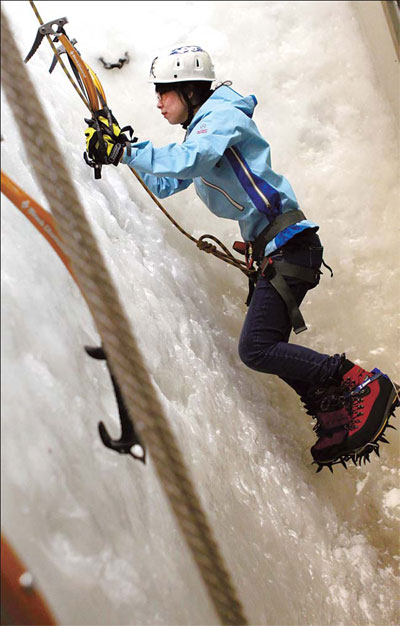 Cool sport on rapid ascent