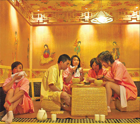 S. Korean stone spa makes winter warm