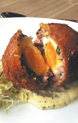 Scotch egg rises beyond poetry