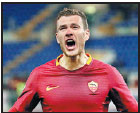 Dzeko roaring at Roma