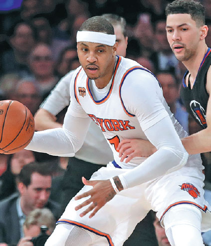 Tweet and sour for knocked Knick Carmelo