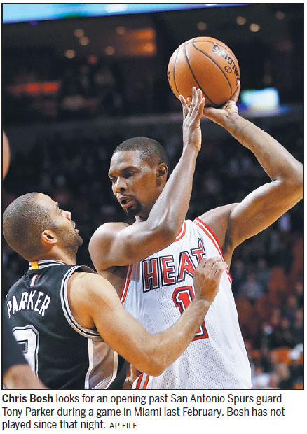 Blood-clot concerns keep Bosh in limbo