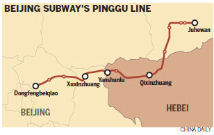 Subway lines to link Beijing with cities in Hebei