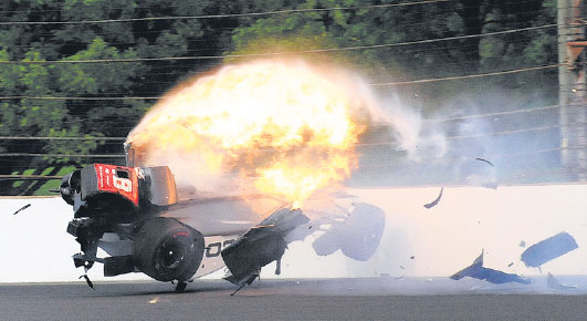 Bourdais' fiery cash mars Indy 500 qualifying