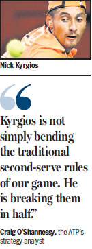 Kyrgios carving reputation as master of surprise