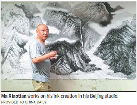 Ancient art inspires ink painter to create modern work