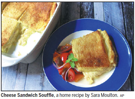 Cheese Sandwich Souffle is easy weeknight meal