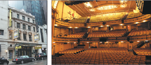 Staging tours of a Broadway theater