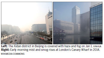 For one day, London's smog reading was greater than Beijing's