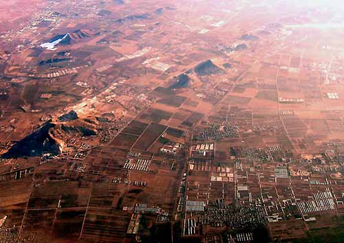 Aerial view of Beijing suburbs