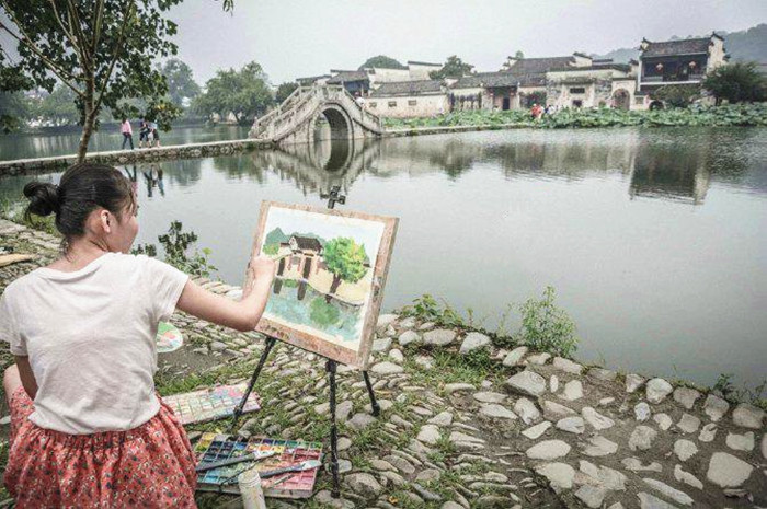 Hongcun, a village with 900-year old history