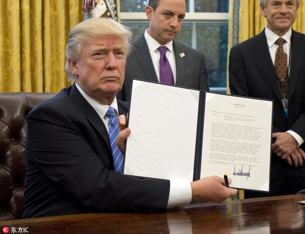 US' withdrawal from TPP creates new challenges