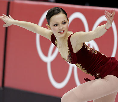 Sasha Cohen of the United States performs in the women's free program during the Figure Skating competition at the Torino 2006 Winter Olympic Games in Turin, Italy, February 23, 2006.[Reuters]