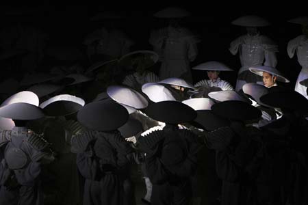 Artists perform during the opening ceremony of the 6th Asian Winter games in Changchun, in the northeastern province of Jilin January 28, 2007. 