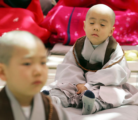 South Korea novice monks