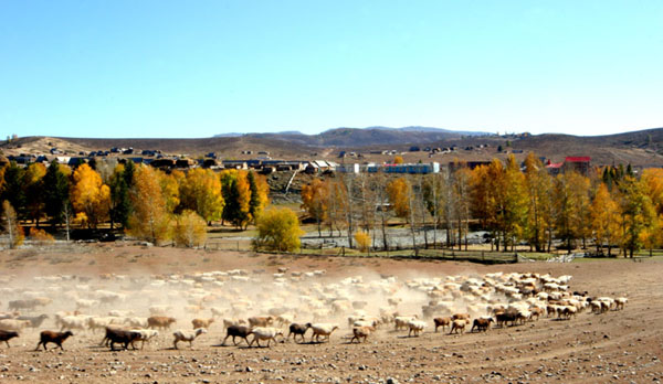 Beautiful sceneries in northern part of Xinjiang