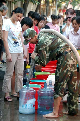 Bilis affects water supply in Shaoguan