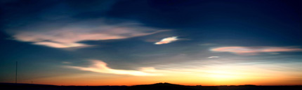 Mother-of-pearl coloured clouds