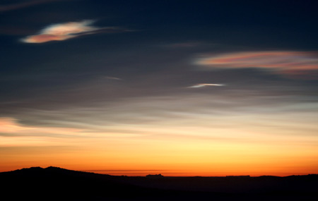 Mother-of-pearl coloured clouds