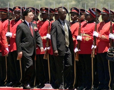 President Hu Jintao arrives in Namibia