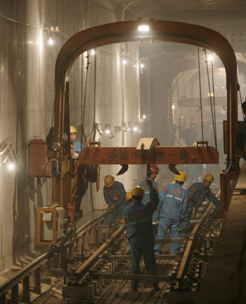 Construction underway for Beijing subway