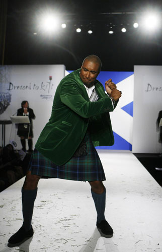 Sports stars 'Dressed To Kilt'on NY fashion stage