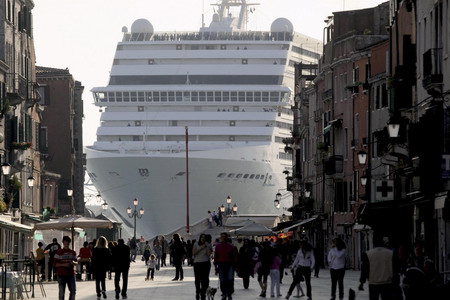 Cruise ship Musica visits Venice