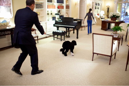 Behind-the-scenes: Obamas and those at White House