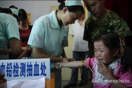 Children get free blood test for lead poison