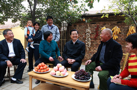 President Hu makes inspection tour in Shandong Province