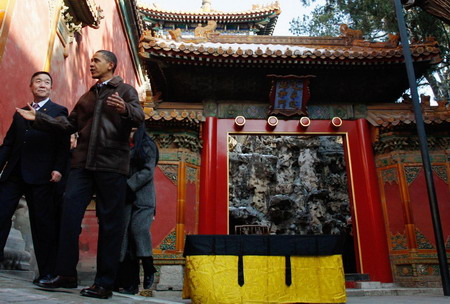 Obama in Forbidden City