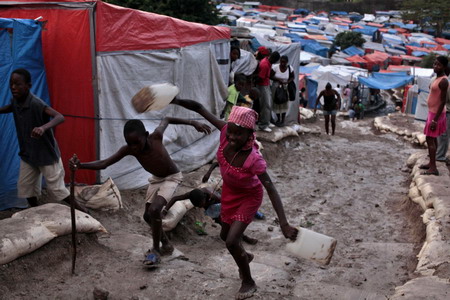 Earthquake survivors' lives in Haiti