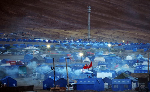 Quake zone enveloped in peaceful morning lights