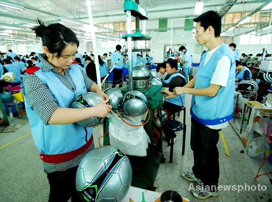 World Cup soccer balls produced in China