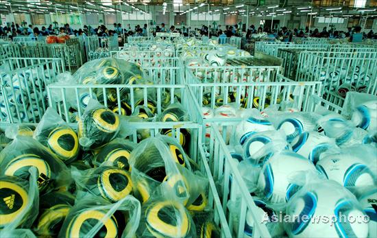 World Cup soccer balls produced in China