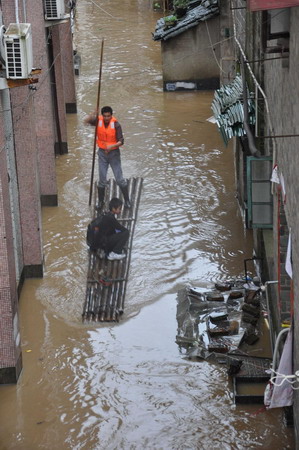 Rainstorms hit East China city