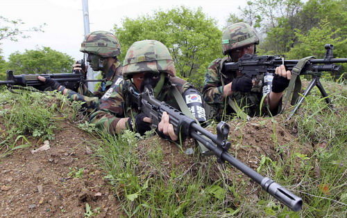 South Korea conducts military drills