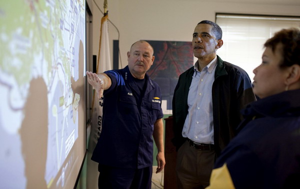 Obama briefed on oil spill reports