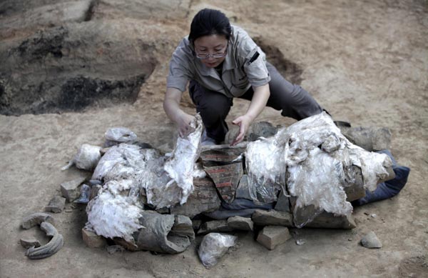 120 terracotta warriors unearthed at museum pit