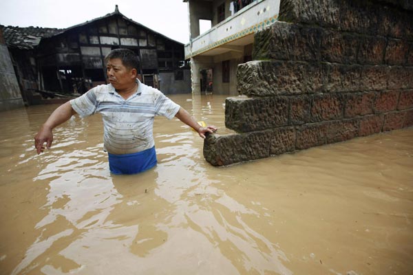 Flood victims in southern China