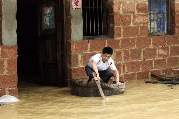 Flood victims in southern China