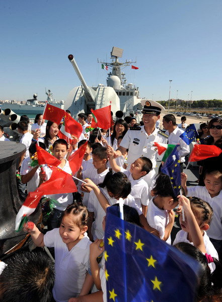 Fifth Chinese Navy Fleet say 'Ciao' to Italy