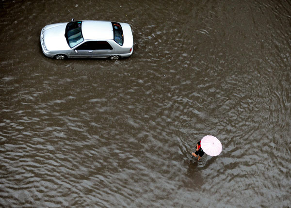 Downpour continues to pound NE China