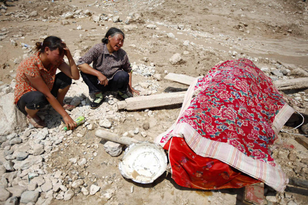 Sorrow in the air after NW China landslide