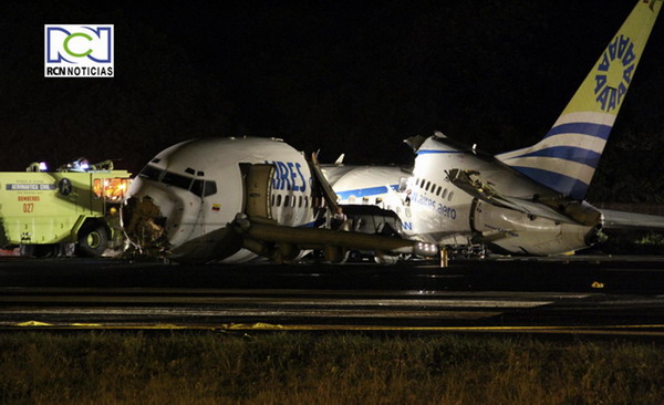 Jetliner crashes on Colombian island,1 killed