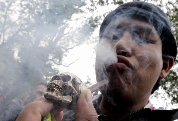 Youth rally in Mexico City for marijuana legalization